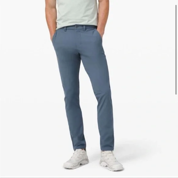 🍋 Men's LULULEMON Iron Blue Commission Pant Slim Warpstreme 28" Inseam 32” Waist - Picture 7 of 14
